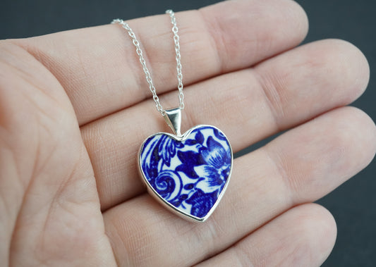 Old Willow Sterling Silver Heart Pendant