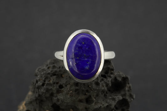 Lapis Lazuli Sterling Silver Classic Ring