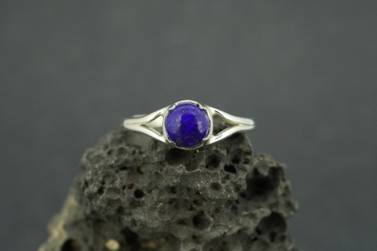 Lapis Lazuli Sterling Silver Solitaire Ring