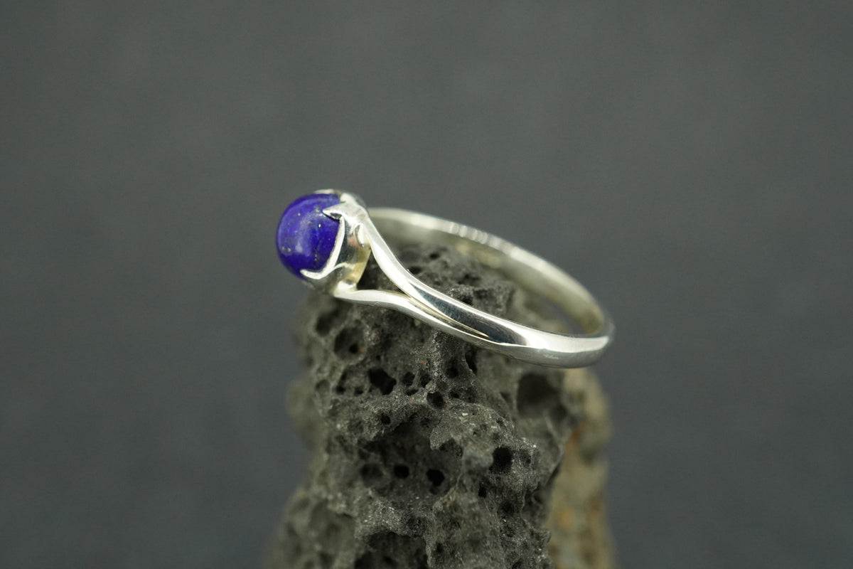 Lapis Lazuli Sterling Silver Solitaire Ring