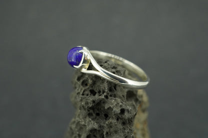 Lapis Lazuli Sterling Silver Solitaire Ring