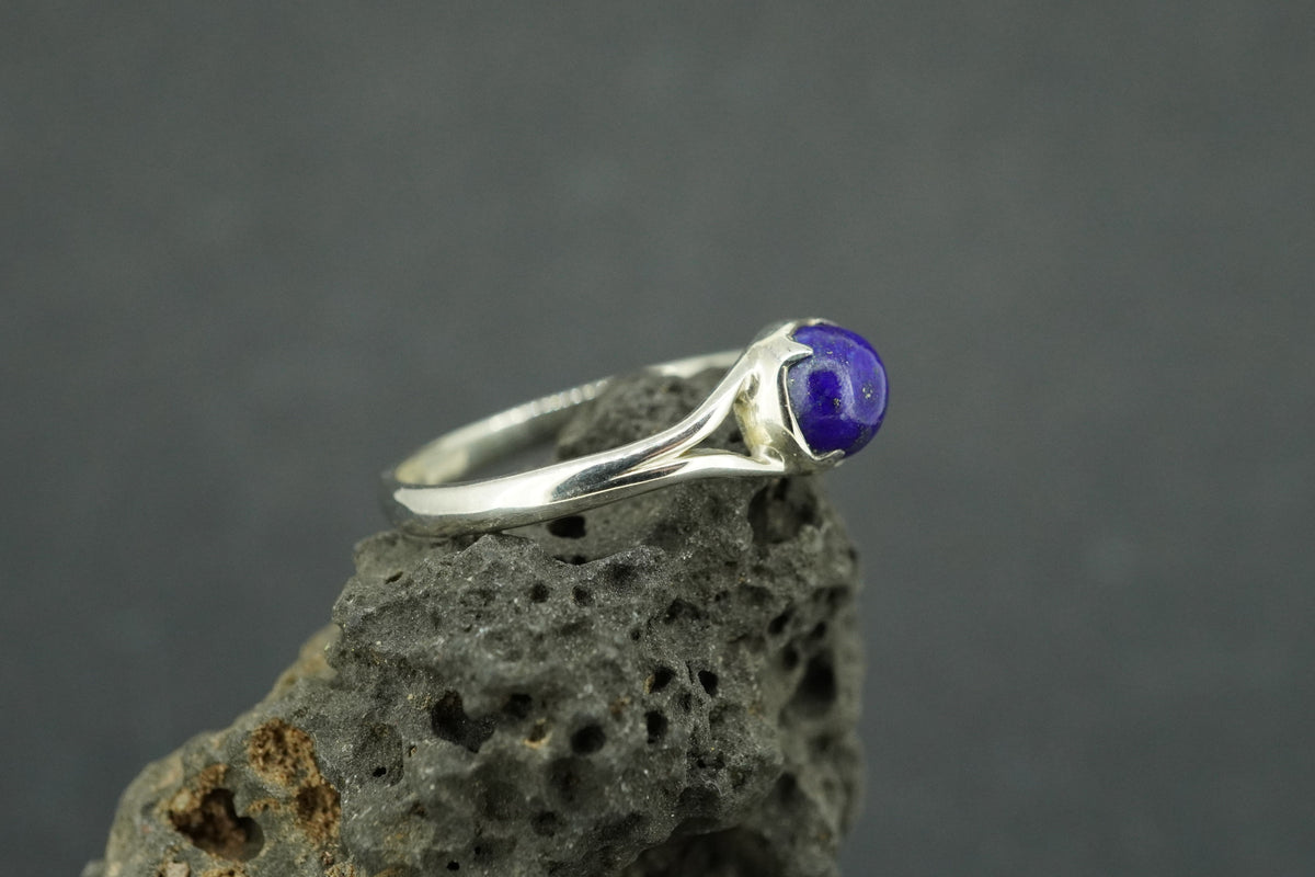Lapis Lazuli Sterling Silver Solitaire Ring