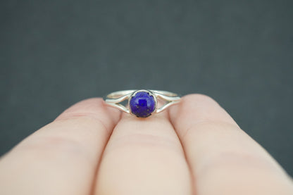Lapis Lazuli Sterling Silver Solitaire Ring