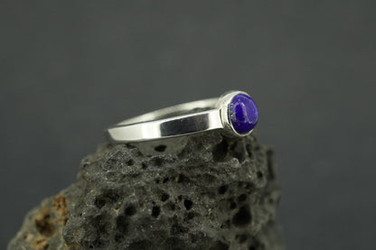 Lapis Lazuli Sterling Silver Small Solitaire Ring
