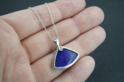 Lapis Lazuli Sterling Silver Medium Pendant