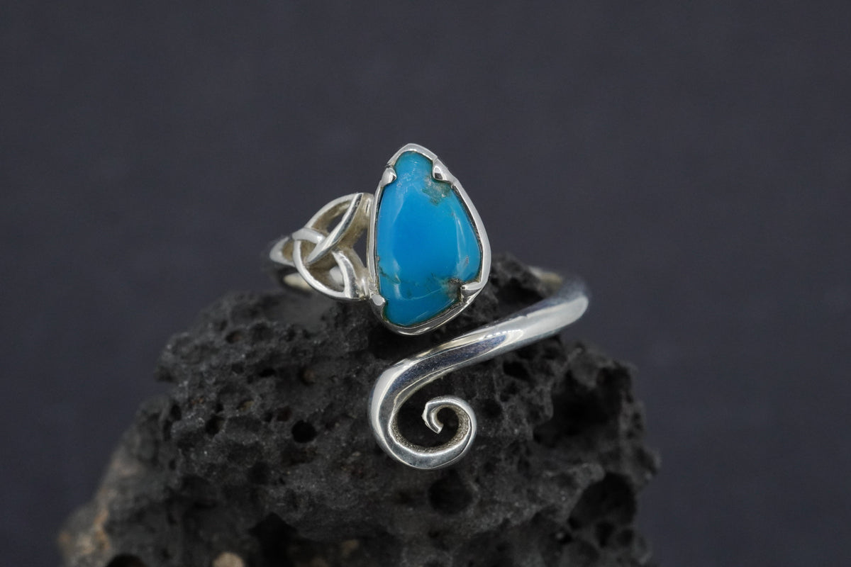 Turquoise Sterling Silver Celtic Medium Ring