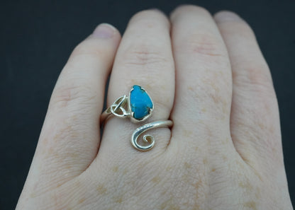 Turquoise Sterling Silver Celtic Medium Ring
