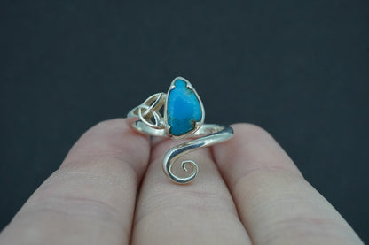 Turquoise Sterling Silver Celtic Medium Ring