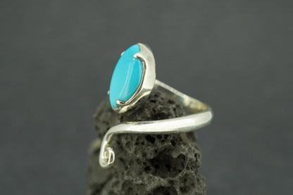Turquoise Sterling Silver Sleeping Beauty Celtic Ring