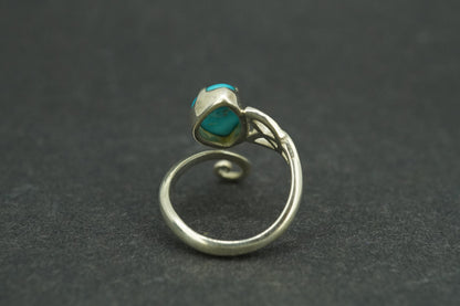 Turquoise Sterling Silver Sleeping Beauty Celtic Ring
