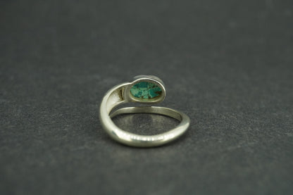 Asian Turquoise Sterling Silver Snake Ring