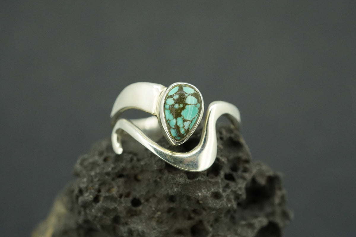 Turquoise Sterling Silver Wave Ring
