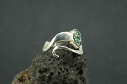 Turquoise Sterling Silver Wave Ring
