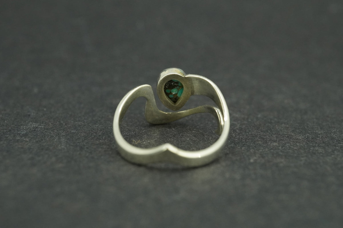 Turquoise Sterling Silver Wave Ring