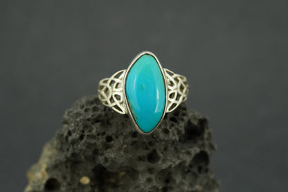 Turquoise Sterling Silver Celtic Ring