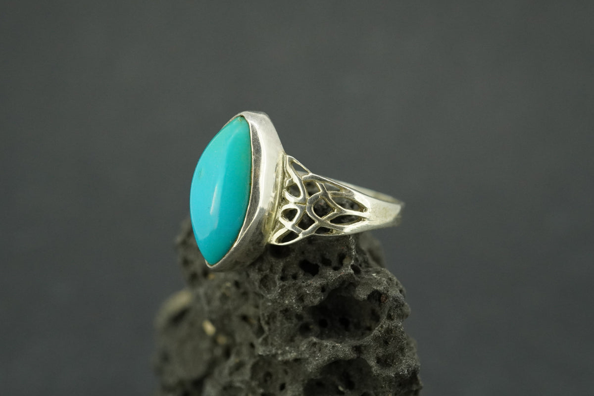 Turquoise Sterling Silver Celtic Ring
