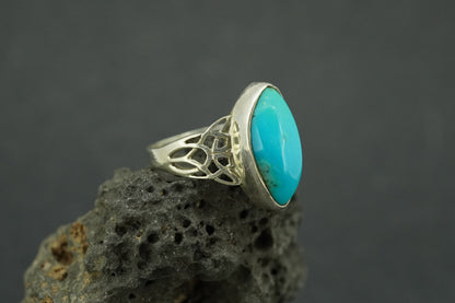Turquoise Sterling Silver Celtic Ring
