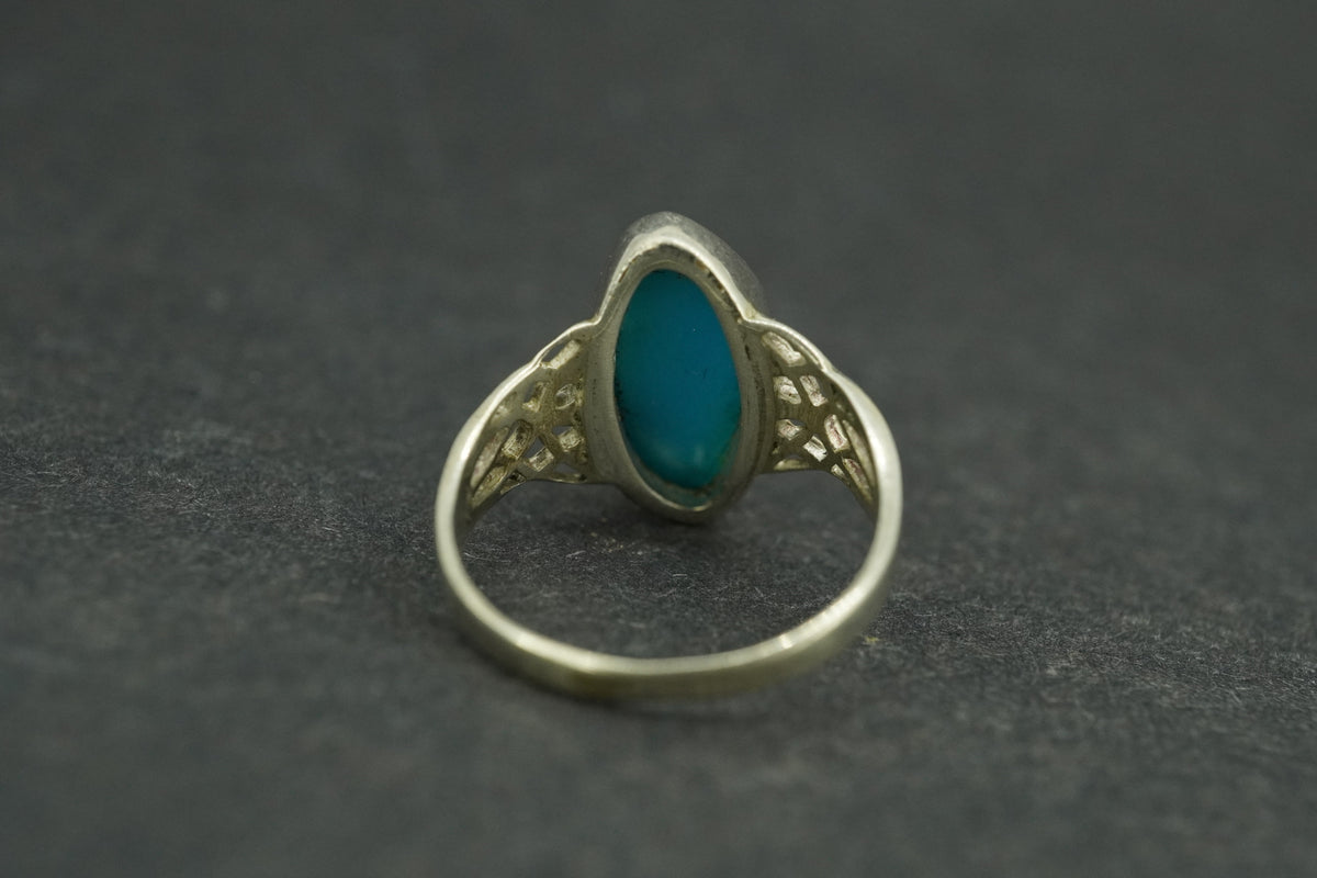 Turquoise Sterling Silver Celtic Ring