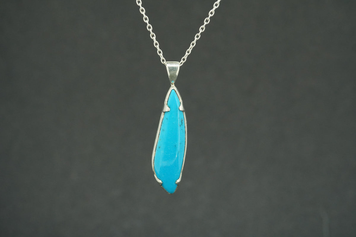 Arizona Turquoise Sterling Silver Drop Pendant