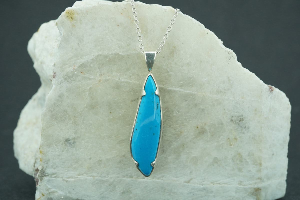 Arizona Turquoise Sterling Silver Drop Pendant