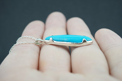 Arizona Turquoise Sterling Silver Drop Pendant