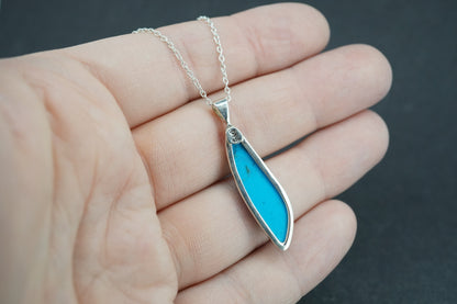 Arizona Turquoise Sterling Silver Drop Pendant