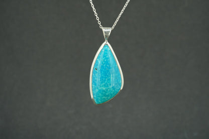 Turquoise Sterling Silver Large Drop Pendant