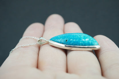 Turquoise Sterling Silver Large Drop Pendant