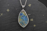 Cornish Azurite Sterling Silver Pendant