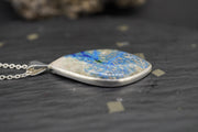 Cornish Azurite Sterling Silver Pendant