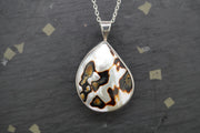 Brown Turbo Shell Sterling Silver Pendant