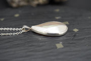 White Turbo Shell Sterling Silver Pendant