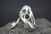 Moonstone & Citrine Sterling Silver Celtic Wrap Ring