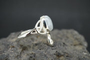 Moonstone Sterling Silver Celtic Wrap Ring