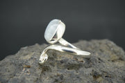 Moonstone Sterling Silver Celtic Wrap Ring