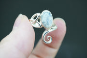 Moonstone Sterling Silver Celtic Wrap Ring