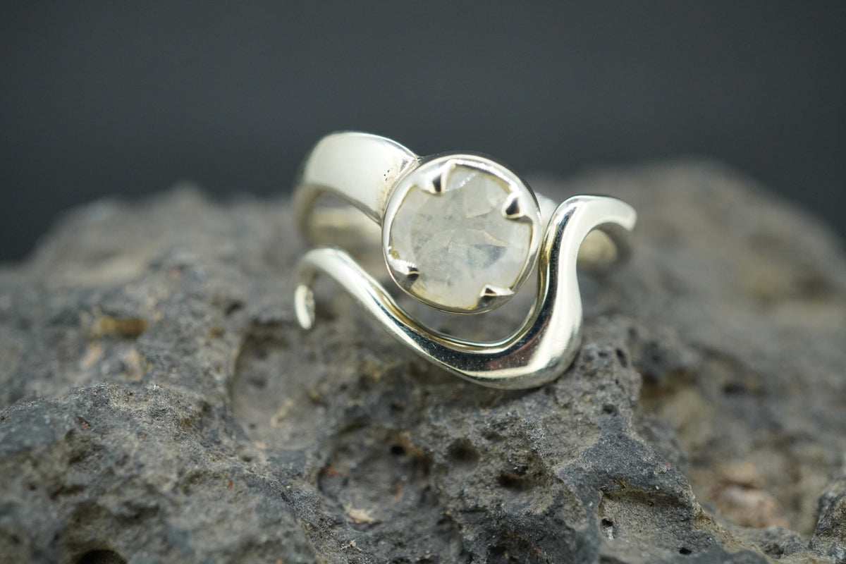 Moonstone Sterling Silver Wrap Ring