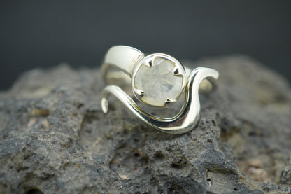 Moonstone Sterling Silver Wrap Ring