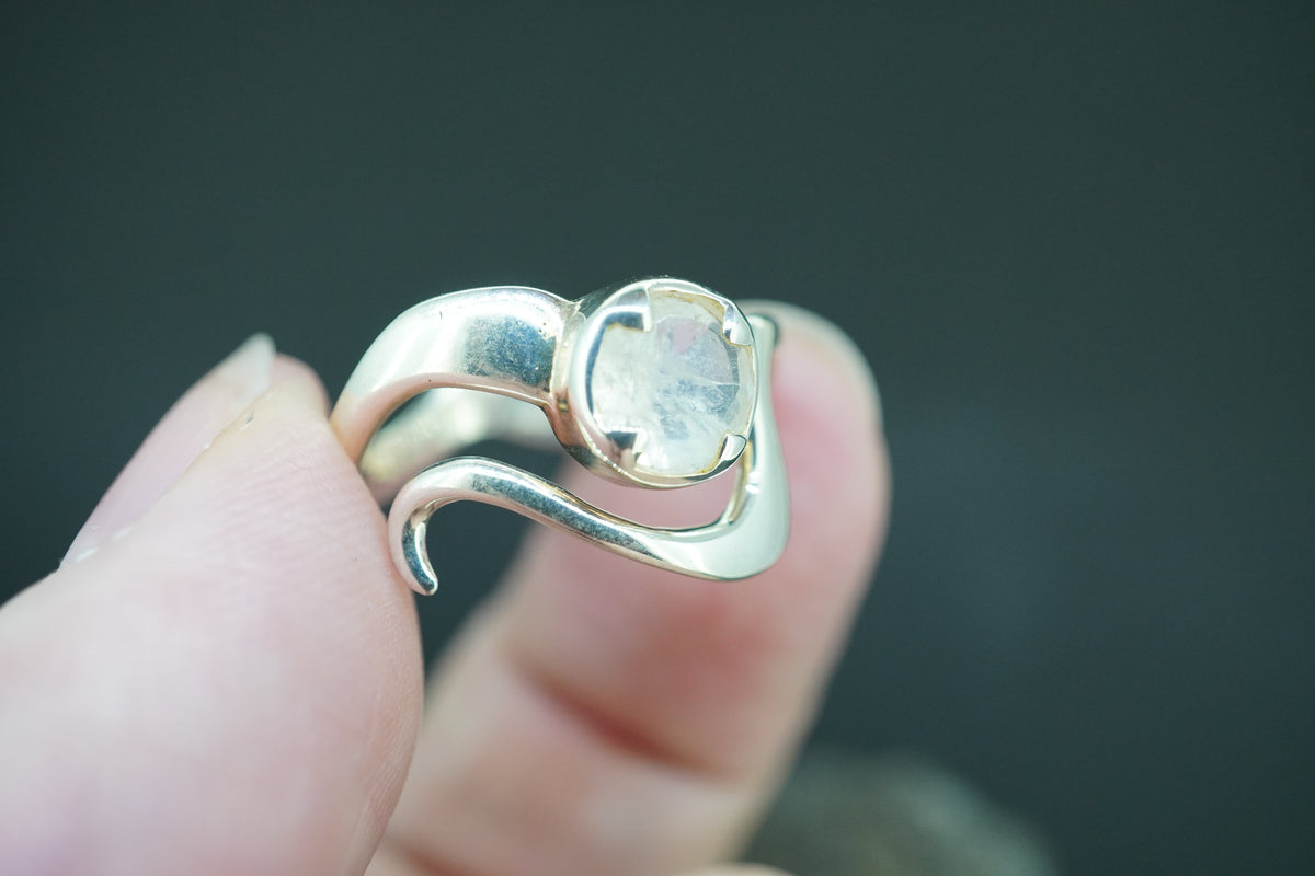 Moonstone Sterling Silver Wrap Ring