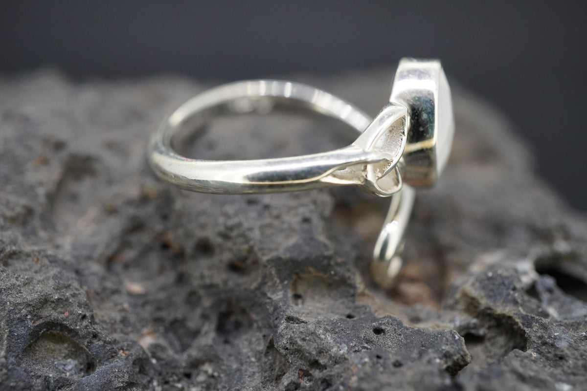 Moonstone Sterling Silver Celtic Wrap Ring