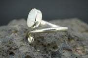 Moonstone Sterling Silver Celtic Wrap Ring