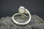 Moonstone Sterling Silver Celtic Wrap Ring