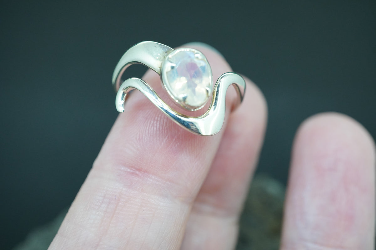 Moonstone Sterling Silver Wrap Ring