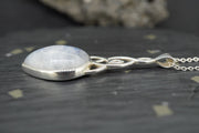Moonstone Trinity Knot Sterling Silver Pendant