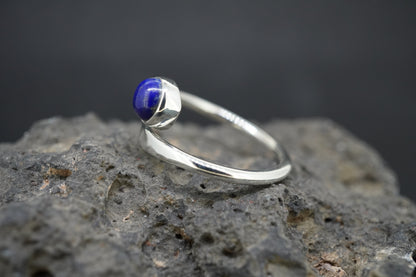 Lapis Lazuli Sterling Silver Wire Ring