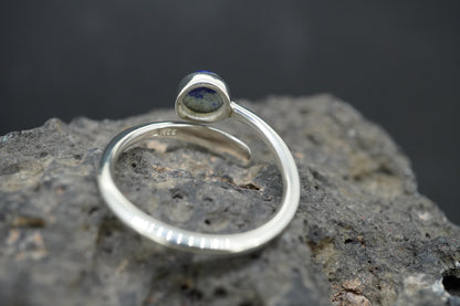 Lapis Lazuli Sterling Silver Wire Ring