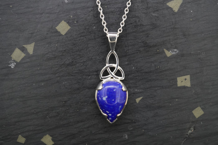 Lapis Lazuli Sterling Silver Drop Pendants