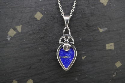 Lapis Lazuli Sterling Silver Drop Pendants