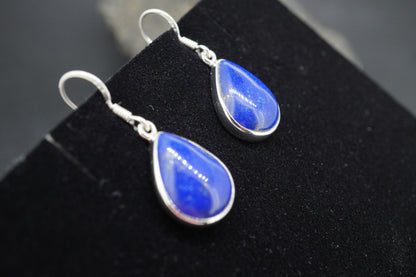Lapis Lazuli Sterling Silver Drop Earrings