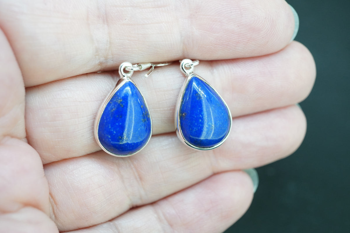 Lapis Lazuli Sterling Silver Drop Earrings